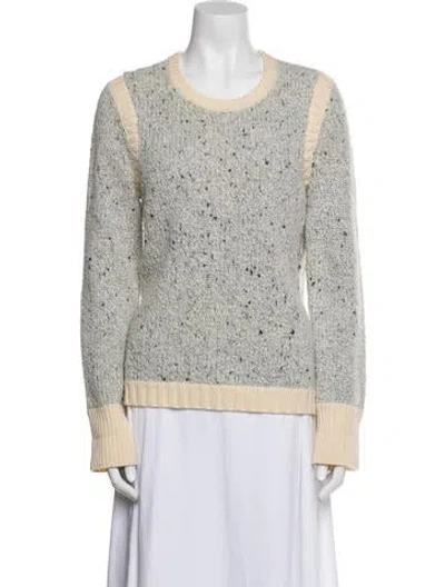 Pre-owned Rag & Bone Colorblock Pattern Scoop Neck Sweater In Blue