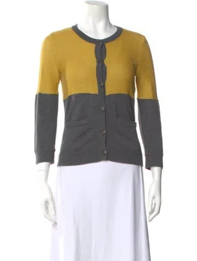 Pre-owned Rag & Bone Colorblock Pattern Scoop Neck Sweater In Gray