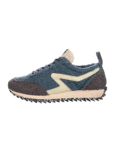 Pre-owned Rag & Bone Colorblock Pattern Sneakers In Blue