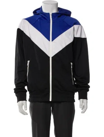 Pre-owned Rag & Bone Colorblock Pattern Windbreaker In Black