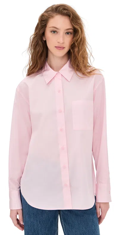 Rag & Bone Connie Button Down Shirt Peony In Pink