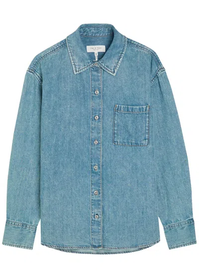 Rag & Bone Connie Denim Shirt In Blue