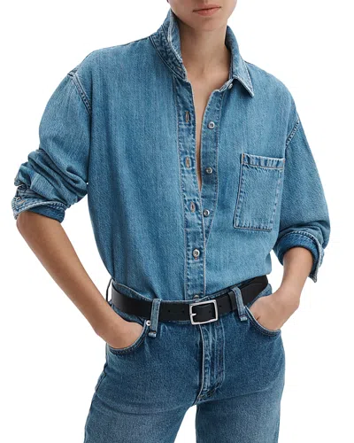Rag & Bone Connie Denim Shirt In Blue