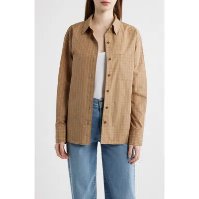 Rag & Bone Connie Plaid Button-up Shirt In Brown