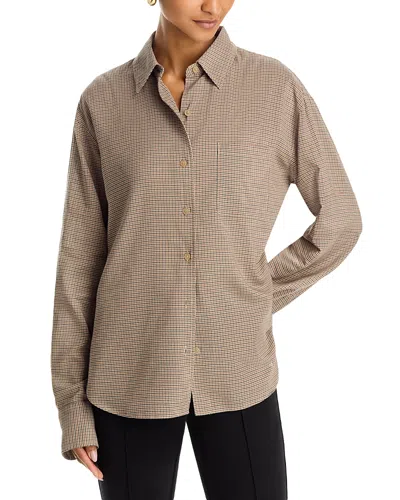 Rag & Bone Connie Plaid Shirt In Brown
