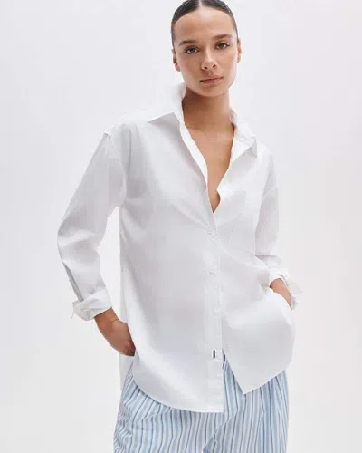 Rag & Bone Connie Poplin Shirt In White