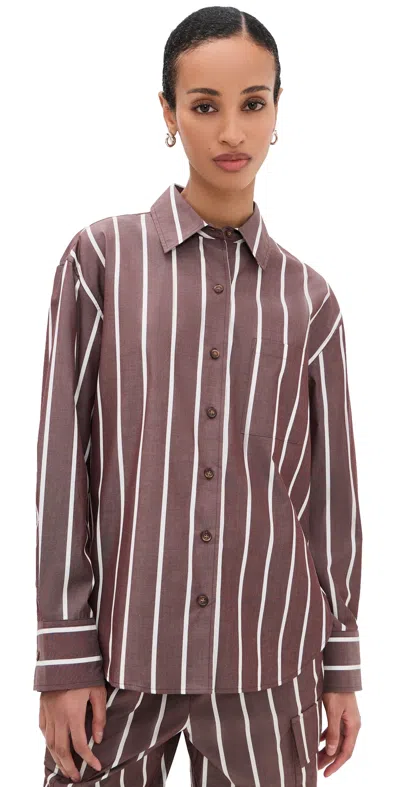Rag & Bone Connie Stripe Button Down Shirt Rswst