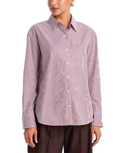 Rag & Bone Connie Stripe Shirt In Purple