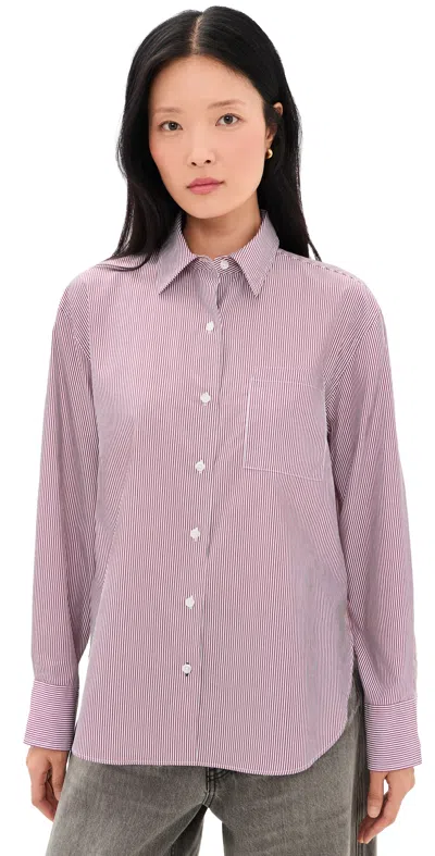 Rag & Bone Connie Stripe Shirt Brredstrp
