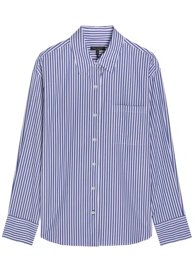 Rag & Bone Connie Striped Cotton-poplin Shirt In Blue