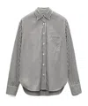 Rag & Bone Connie Striped Poplin Shirt In Black