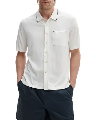 Rag & Bone Conrad Silk Blend Shirt In White