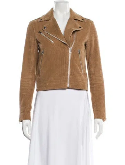 Pre-owned Rag & Bone Corduroy Biker Jacket In Brown