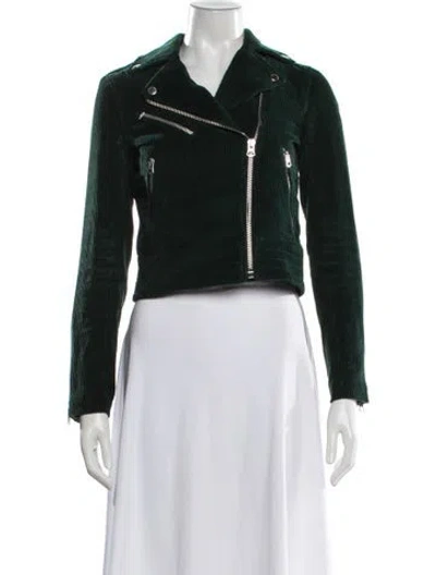 Pre-owned Rag & Bone Corduroy Biker Jacket In Green