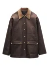 Rag & Bone Cassidy Coated Cotton Canvas Jacket In Brown