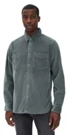 Rag & Bone Corduroy Cpo Shirt Slate In Gray