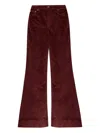 Rag & Bone Skylar High Waist Corduroy Flare Pants In Red