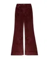 Rag & Bone Corduroy Flared Pants In Burgundy