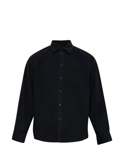 Rag & Bone Corduroy Front-pocket Shirt In Black