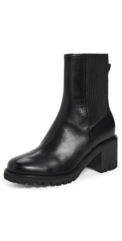 Rag & Bone Corey Mid-heel Leather Chelsea Boot In Black