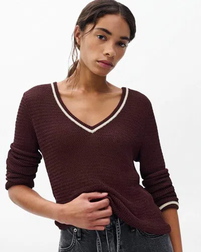 Rag & Bone Costi V-neck Sweater In Brown