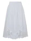 Rag & Bone Cotton A-line Skirt In White