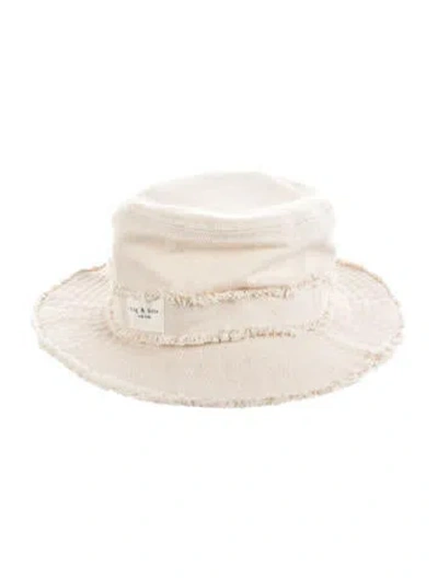 Pre-owned Rag & Bone Cotton Blend Bucket Hat In Neutrals
