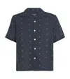 Rag & Bone Avery Embroidered Linen Shirt Blkrm In Black