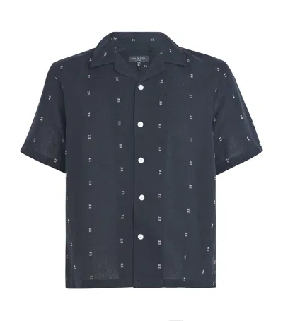 Rag & Bone Cotton-blend Embroidered Shirt In Black