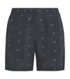 Rag & Bone Elastic Drawstring Waist Shorts In Black