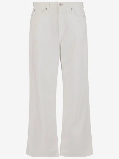 Rag & Bone Cotton Blend Jeans In White