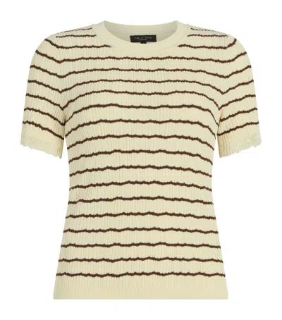 RAG & BONE COTTON-BLEND KNIT STRIPE CHIARA TOP