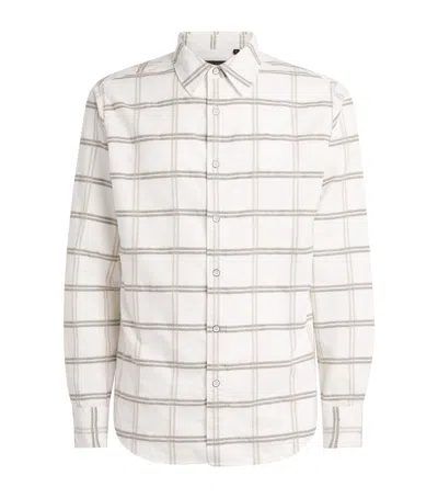 Rag & Bone Cotton Check Shirt In White