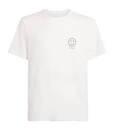Rag & Bone Cotton Embroidered T-shirt In White