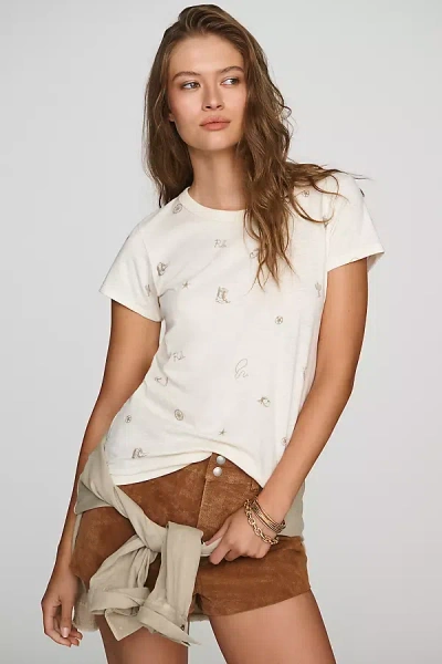 Rag & Bone Cotton Graphic Tee In Neutral
