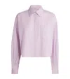 Rag & Bone Marin Crop Cotton Button-up Shirt In Pink