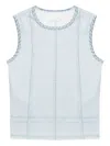 Rag & Bone Mirimar Printed Stretch-cotton Tank In Blue