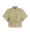 Rag & Bone Cotton Stripe Gretchen Shirt In Green