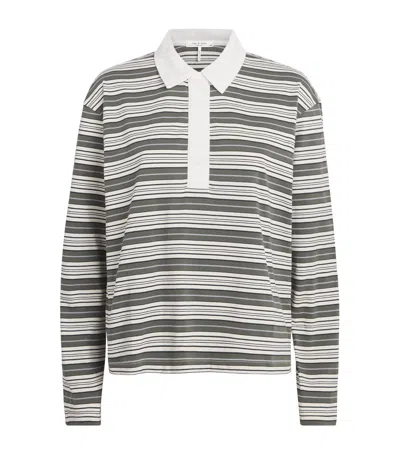 Rag & Bone Cotton Stripe Kelly Rugby Polo Shirt