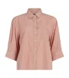 Rag & Bone Cotton Stripe Lucia Shirt In Pink