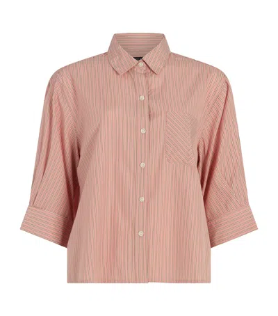 Rag & Bone Cotton Stripe Lucia Shirt In Pink