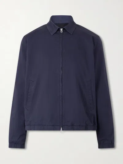 Rag & Bone Cotton-blend Twill Harrington Jacket In Blue