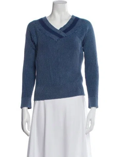 Pre-owned Rag & Bone Cowl Neck Sweater In Blue