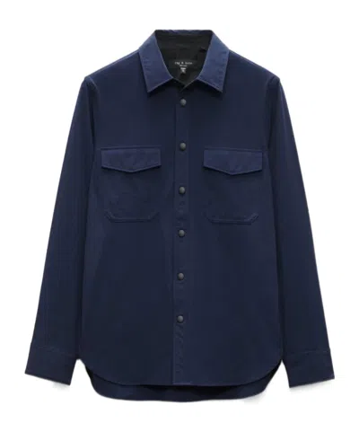 Rag & Bone Cpo Overshirt In Blue