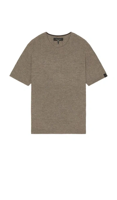 Rag & Bone Crawford Cashmere Blend Tee In Brown