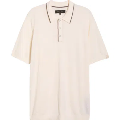 Rag & Bone Crawford Wool & Cashmere Sweater Polo In White