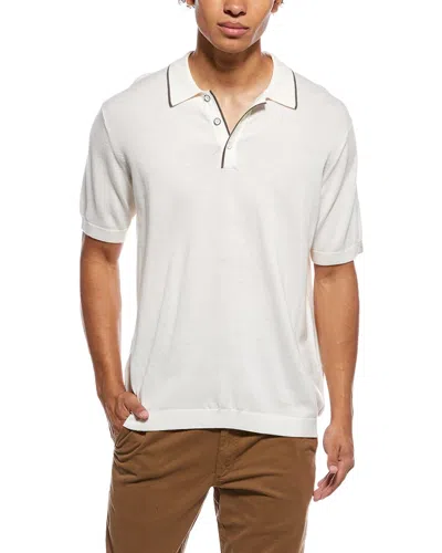 Rag & Bone Crawford Wool & Cashmere-blend Polo Shirt In White