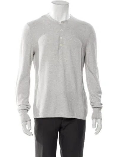 Pre-owned Rag & Bone Crew Neck Long Sleeve Polo Sweater In Gray