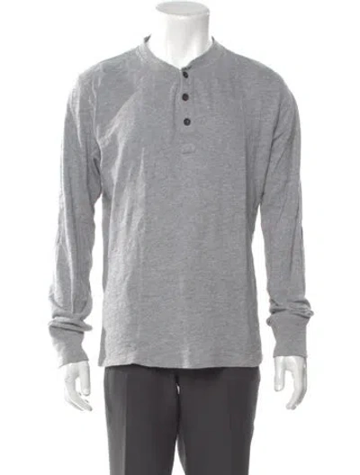 Pre-owned Rag & Bone Crew Neck Long Sleeve Polo Sweater In Gray