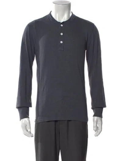 Pre-owned Rag & Bone Crew Neck Long Sleeve Polo Sweater In Gray